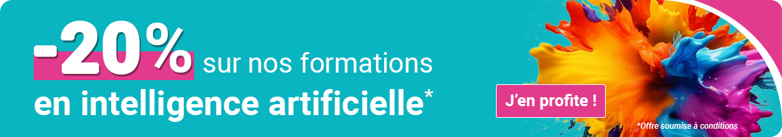 Bénéficiez de -20% sur nos formations en IA